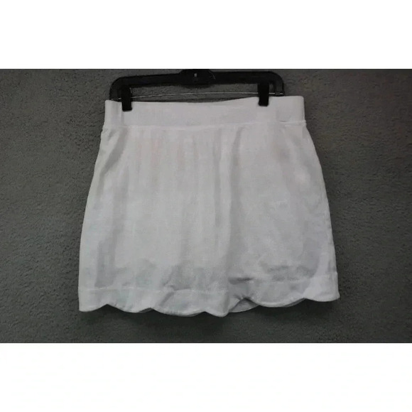T by Talbots White Skort-Size Medium-Tulip Hem-Zipped Pockets - Picture 1 of 10